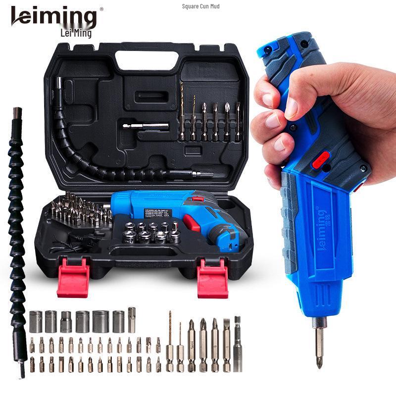 Lei Ming Rechargeable Electric Screwdriver and Small Hand Drill Tool Set