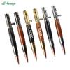 Nieuwe Luxe Metalen Balpen Pistool Pen Massief Hout Messing Bolt-Actie Creatief Cadeau Metalen Balpen