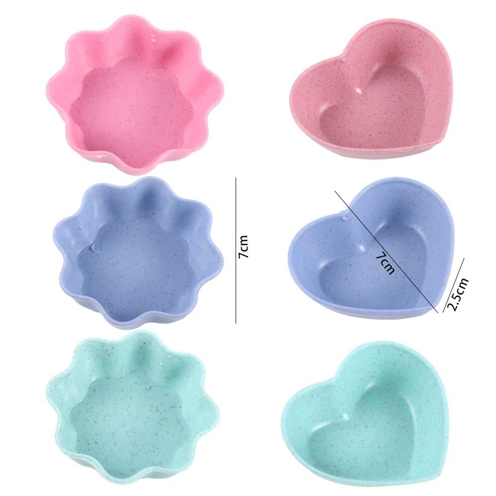 Smooth Edge Household Heart,Flower Shape Tableware Kitchen Supplies Seasoning Dish Mini Bowls