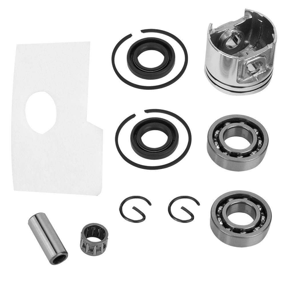 Aluminum Gasoline Engine Piston Kit Compact Piston Assembly Replacement for Stihl MS180 MS 180 018
