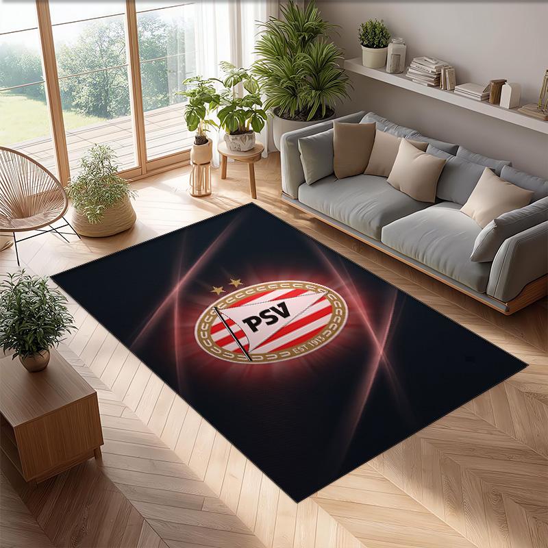 PSV Eindhoven FC Soccer Football Pattern Soft Area Rug Non Slip Indoor Floor Carpet Sports Decor Mat for Bedroom