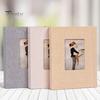 Linen Photo Album Fabric with 208 Pockets Slip-in Picture Albums Cover Memory Family Storage Book Front Window for Anniversary Vacation Wedding