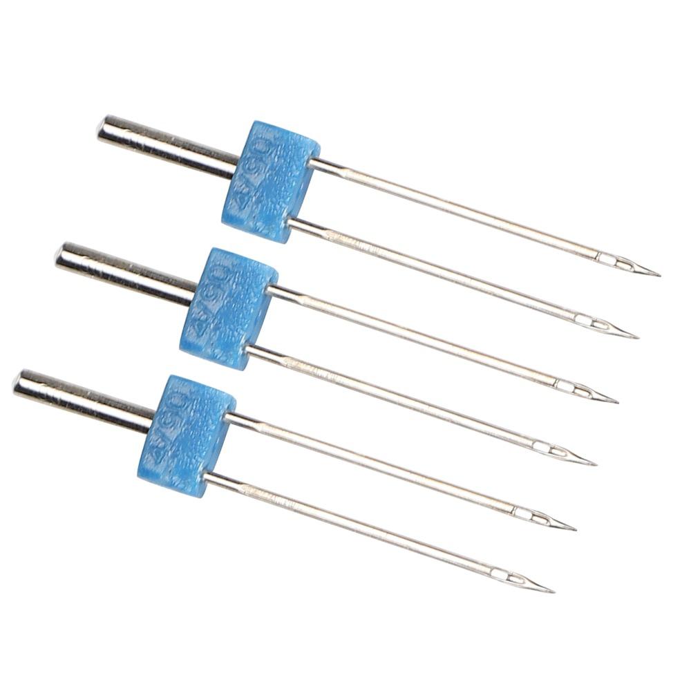 3 Stück Stahl Doppelnadeln 3mm 2mm Nähmaschinennadel Universal 4mm Doppel-Zwillings-Stretchnadel Haushaltsnähmaschine