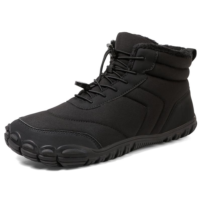 Winter cotton shoes medium tube snow boots men's hiking shoes hiking non-slip waterproof bread shoes velvet warm shoes