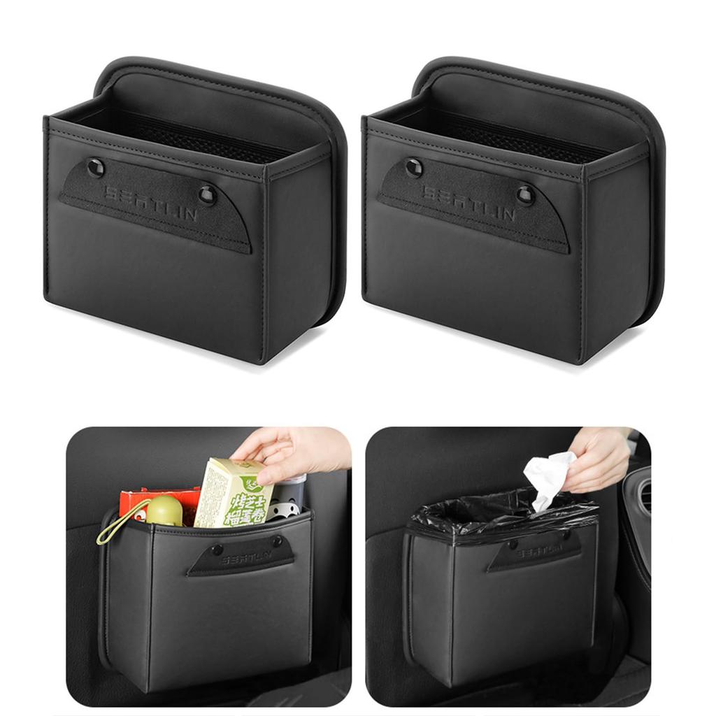 RAKSONIC Multifunctional Car Trash Car Storage Small Trash Car Storage Seatback Storage Organizer for Small Items 2 Small Can, Box, Can, Space-Saving