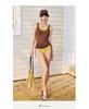 Retro Fashion Two-Piece Swimsuit with Fixed Cups