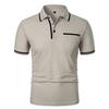 T-shirt Polo Casual à Manches Courtes et Revers avec Poche Boutonnée pour Homme Chemise de Sport pour Homme