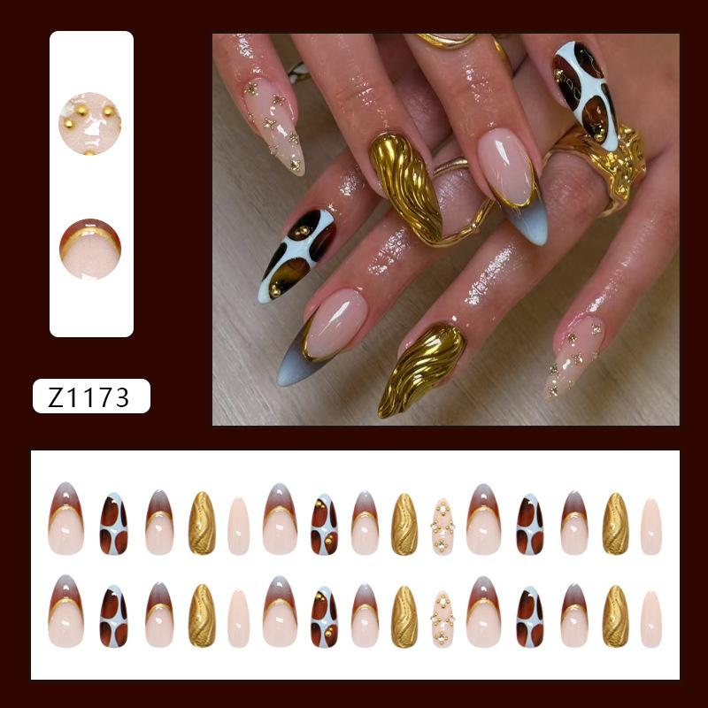 

Three-dimensional gilt French shining pile diamond smudging sweet and cool temperament versatile European and American ins style removable 30 pieces