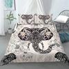 3D Printed Elephant Bedding Set for Boys Adults Teens Ganesha Duvet Cover Set Queen Size Polyester Bohemian Style Luxury