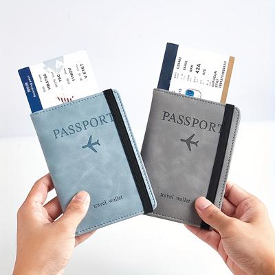1 Stück RFID-Passhülle - Dünne Reisebrieftasche mit Flugzeugdesign, Leicht & Faltbar, Ideal für Business & Freizeit, Business-Casual-Brieftasche