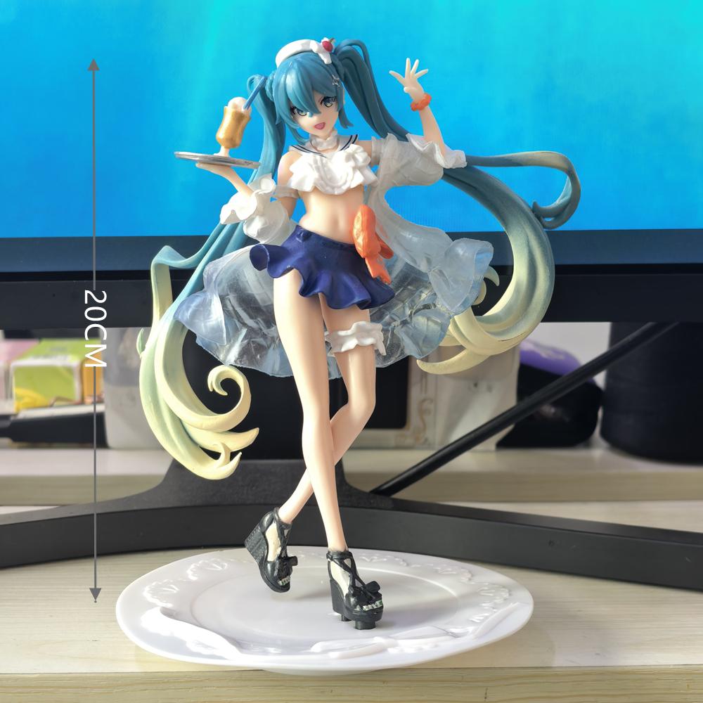 Anime Figure Wedding Dress Action Figures Kawaii Swimsuit Vocaloid PVC Collectible Model Playthings Girl Gift Idea