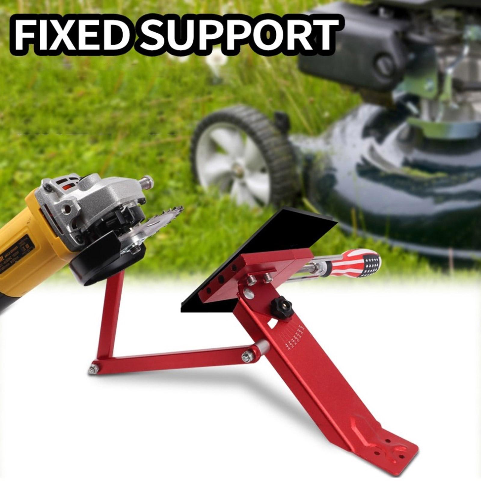 

Портативная точилка для лезвий газонокосилки, нержавеющая точилка для лезвий косилки, 15-45 градусов, регулируемая для газонокосилки, прямое лезвие