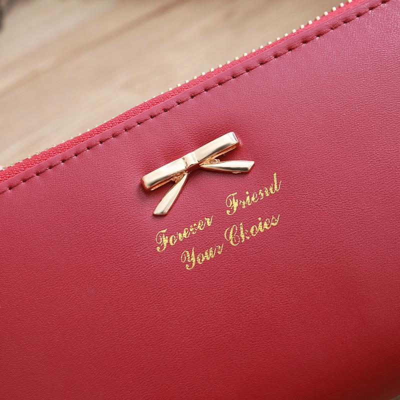 Women Wallets Bowknot Zipper Clutch - Wallet, Card Holder & Coin Pouch