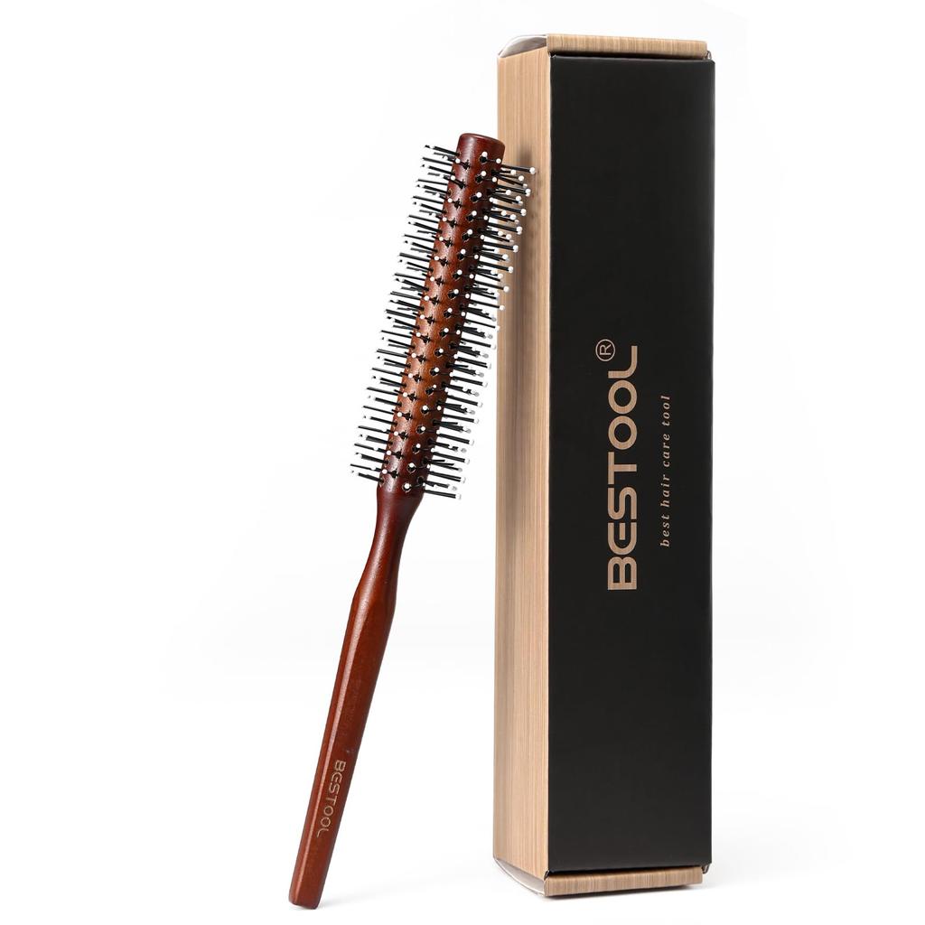 BESTOOL Roll Wooden Hair Premium for Men and Blow and Heat Shiny Beautiful Hair Care Brush, Comb, Care, Comb, Women, Dry, Curl, More, Resistant,