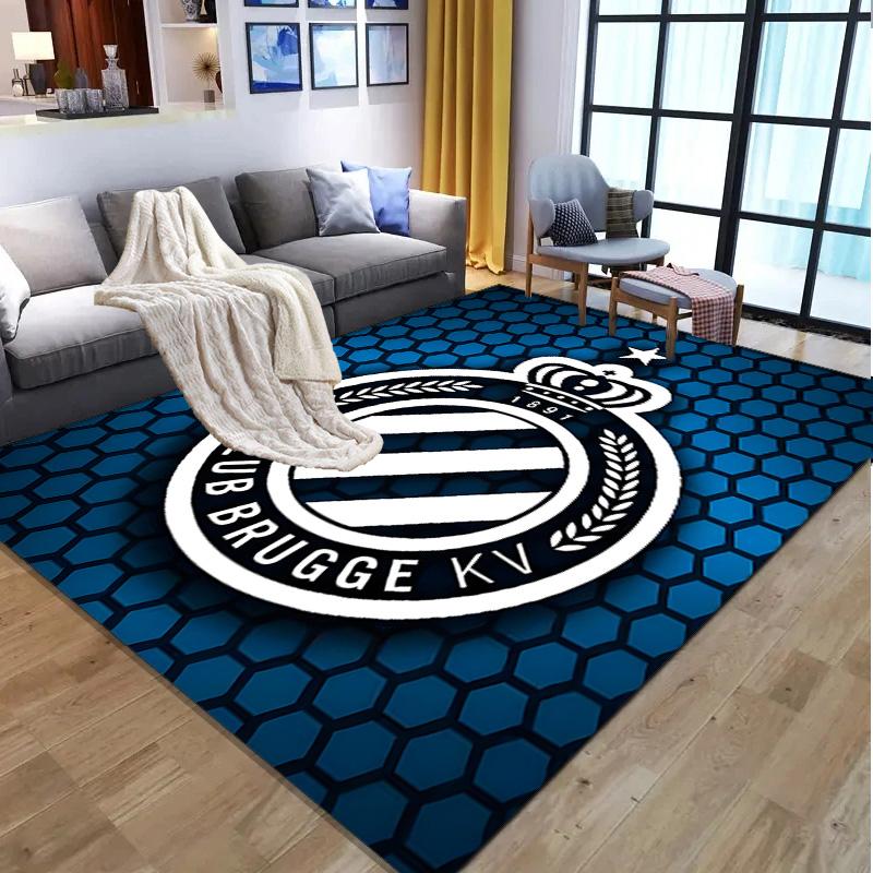 Club Brugge K V Pattern Rug, Indoor/Outdoor Mat, for Picnic, Gameroom, Bedroom, Office, Living Room, Home Decor Carpet, Birthday Gift