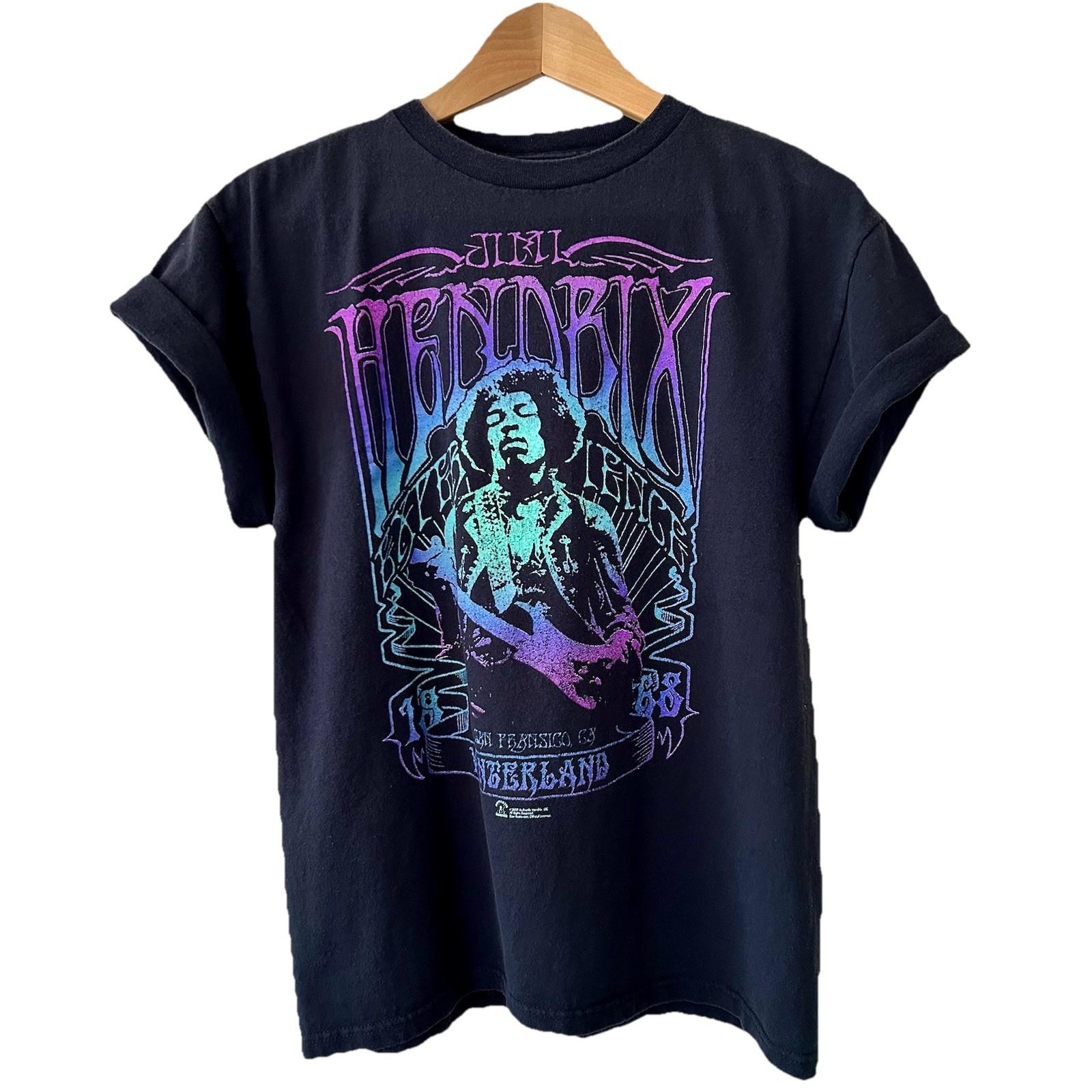 Vintage Y2K Jimi Hendrix T-shirt 100% Cotton Black Mens Unisex Fit Size M Unisex T-Shirt S