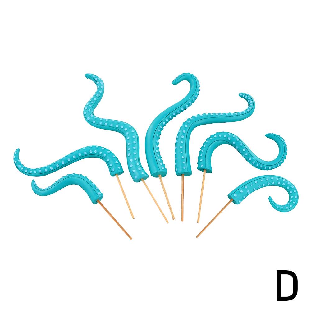 

Морской осьминог 7 предметов Набор смола украшение щупальце растение столб украшение осьминог растение столб цветочный горшок украшение зелёный