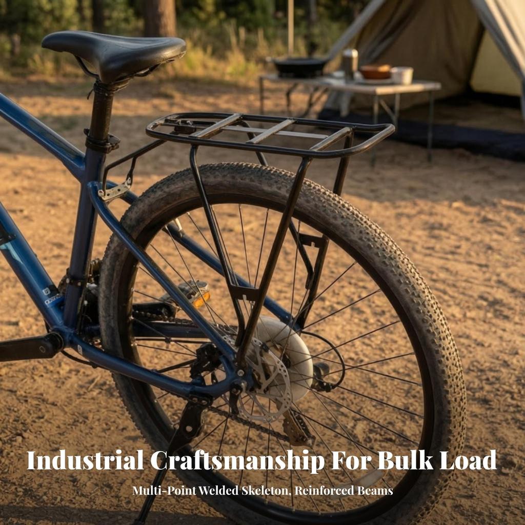 Universal Bike Cargo Rack with Mounting Hardware Sturdy Rear Carrier