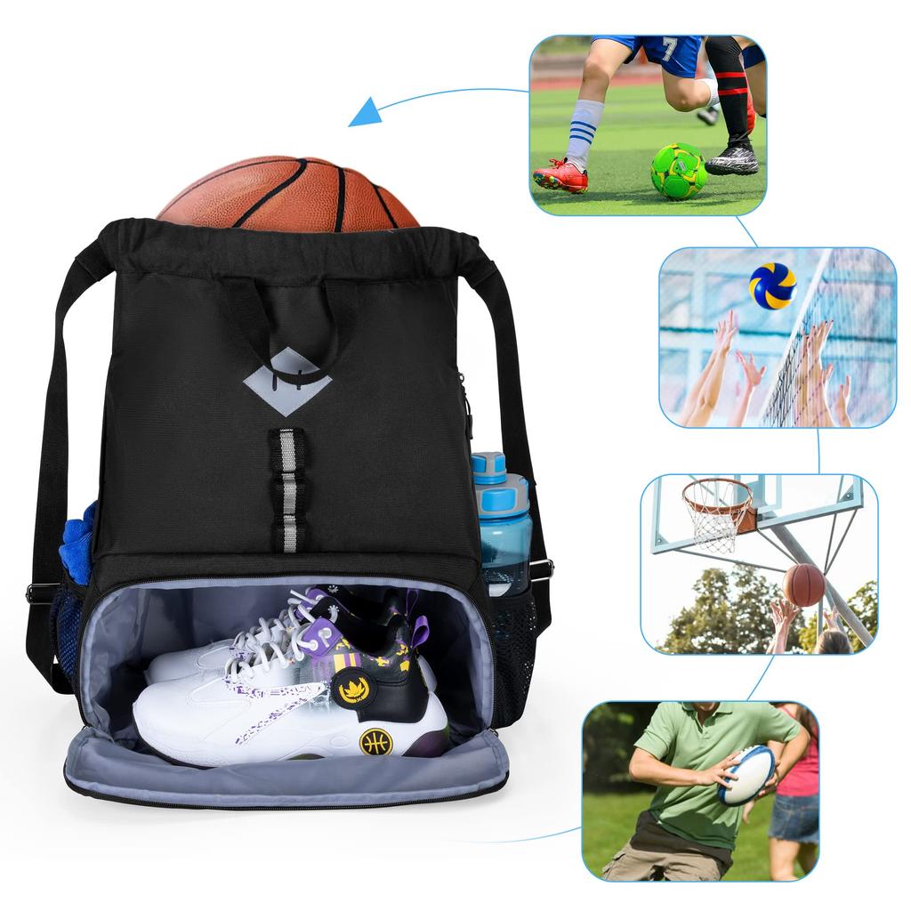GOBUROS Basketball Backpack Basketball Backpack Basketball Bag Backpack Backpack Basketball/Soccer/Volleyball