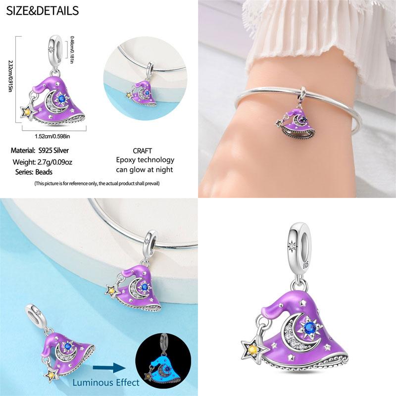 Winter Series Ski Polar Bear Snowman Charms Fit Original Bracelet DIY Jewelry Making Women Gift 100% 925 Silver