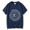 Men's High Quality 100% Cotton Funny Pi Design Print Summer Loose O-neck Men Tshirt Short Sleeve T-shirt Male Tees Tops