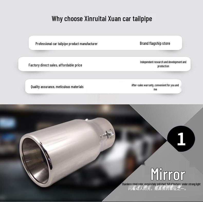 Stainless Steel Titanium Black Exhaust Tailpipe for Prado, Reiz, Camry, RAV4, S6