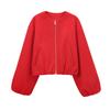 Spring and Autumn New European and American Style Soft Pilot Round Neck Zipper Short Jacket