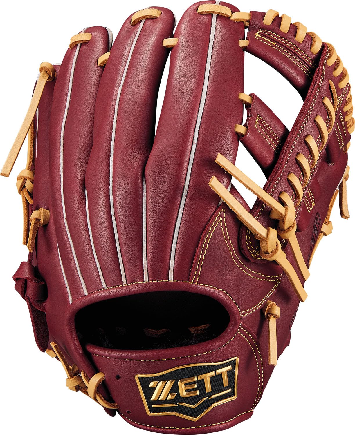 

ZETT Soft Steer Baseball Bordeaux Brown x Pastel Brown Size 4 Glove, All-Around, Left-Handed Throw, (4032), (BRGB35520F)