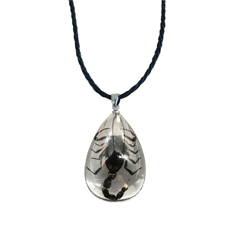 Готическое ожерелье-подвеска из смолы с пауком и скорпионом для женщин, модное гиперболизированное насекомое-муравей, винтажное ожерелье с образцом, ювелирное изделие 1