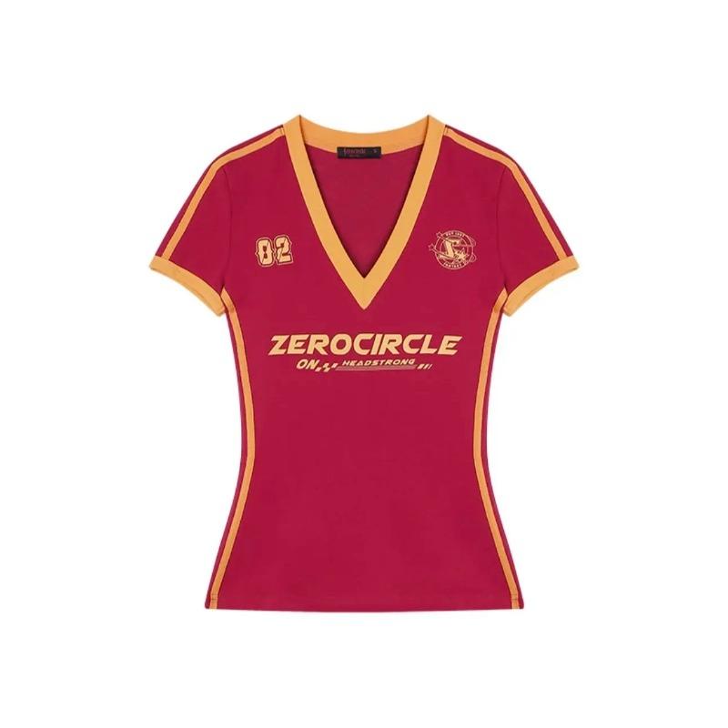 

Y2k Лоскутная уличная футболка для женщин, модный дизайн в американском стиле ретро, ​​сексуальные тонкие футболки с буквенным принтом, топы, E-grils 2024 Chic S красный