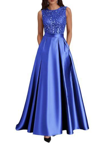 Evening Dress European and American Style New Banquet Host Long Dance Simple Temperament Sleeveless Dress 1011 New