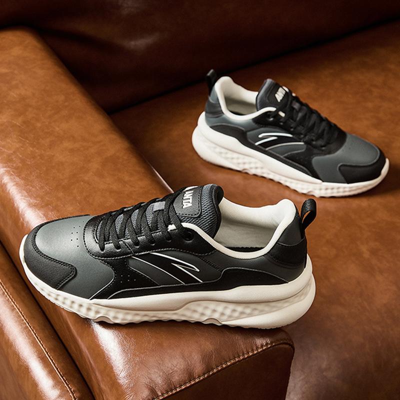 Anta Unruly Series Textile, Synthetic Leather Abrasion Resistant Slip Resistant Low top Casual Shoes Men's Black 912448816-6