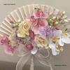 Chinese Style Wedding Phalaenopsis Fan & Hand Bouquet Set