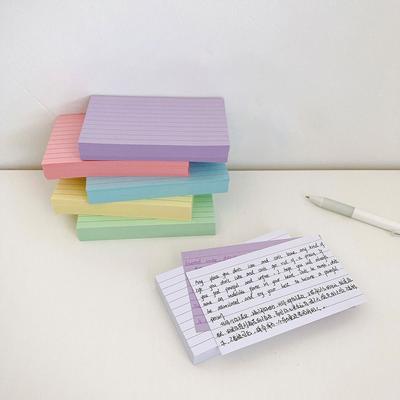 Fichas com Linhas Horizontais Blocos de Notas Coloridos Papel de Bolso Criativo Presente