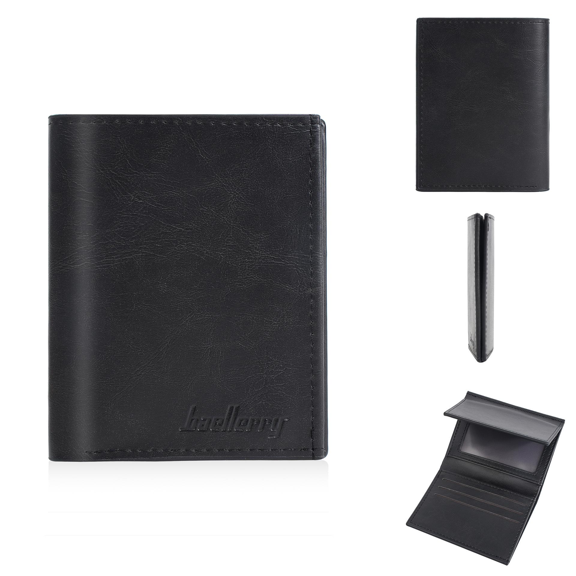 Мужской кошелек на много карт ретро высококачественный мужской повседневный кошелек большой емкости короткий кошелек wallte one size