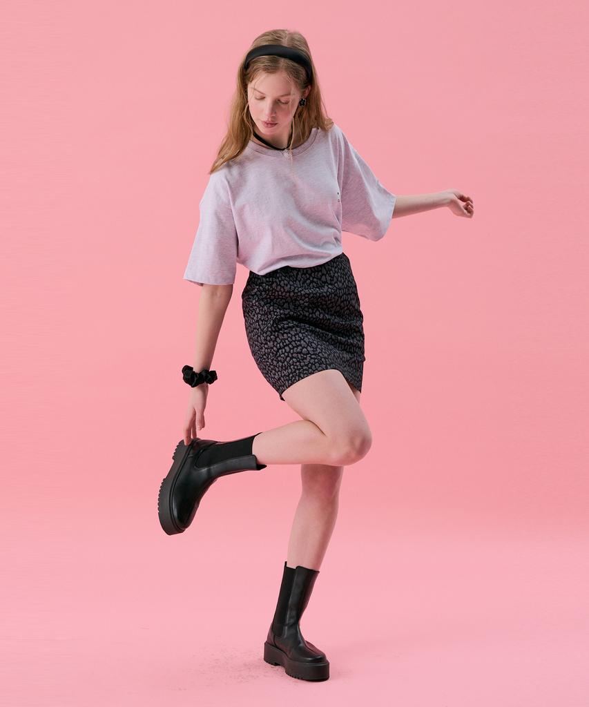 Jun Jun Space Vol11.Leopard Mini Skirt_Black(Vol11.Leopard Mini Skirt_Black)
