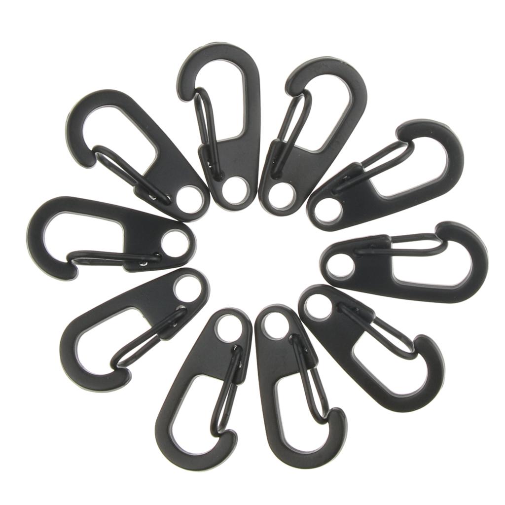 10Pcs Mini Alloy Key Buckle Snap Spring Clip Hook Carabiner Keychain Keyring for