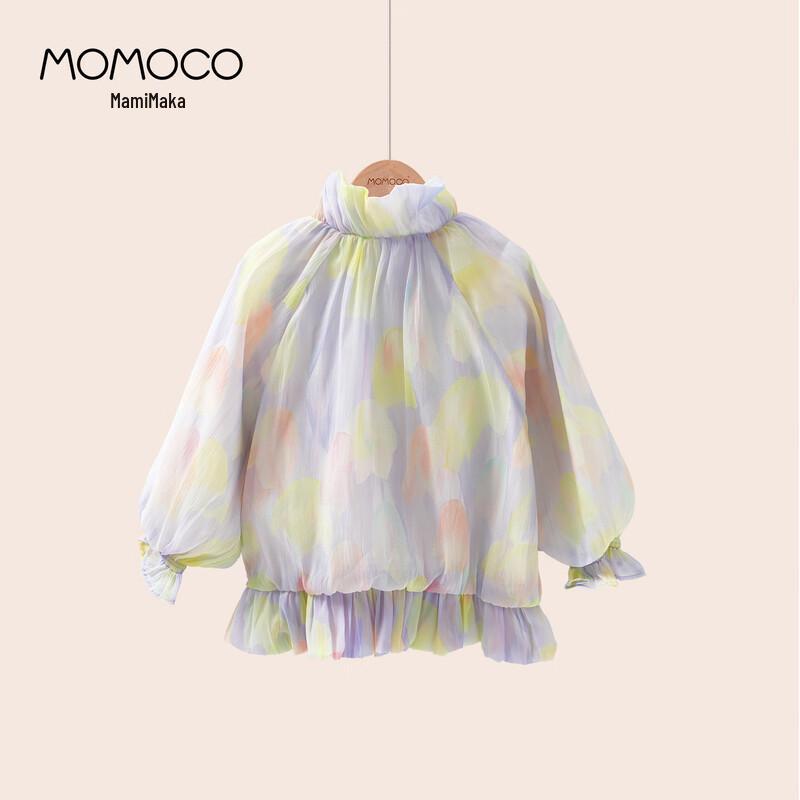 MOMOCO Girls' 2025 Autumn Full Print Jacket