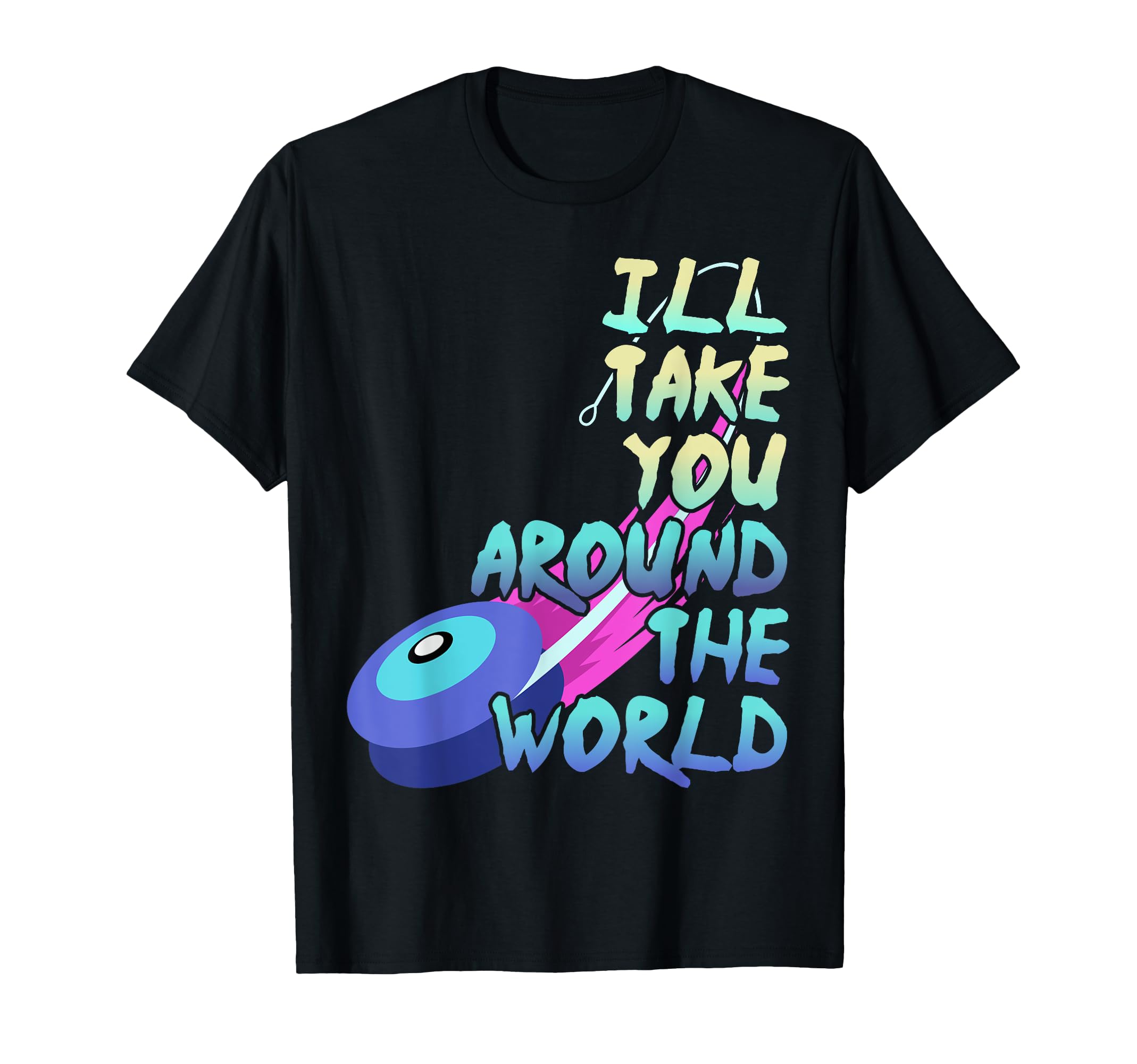 take you around the world in a cool I ll yo-yo t-shirt. чёрный