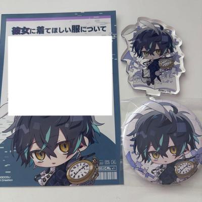 [USED] UN:LOGICAL Alice NET Bonus Acrylic Stand Can Badge Meseka Indigo