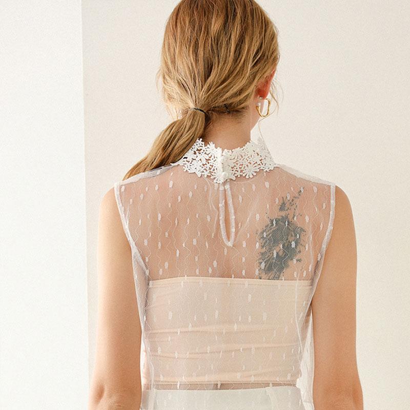 Women's Lace Floral False Faux Collar Stylish Shirt Fake Collar Half Shirt Detachable Collar