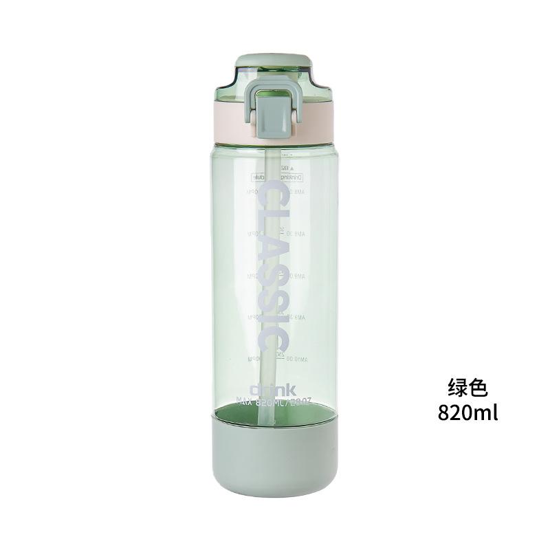 Water bottle new gradual change color plastic cup large capacity high temperature direct drinking cup portable sports kettle portable plastic water