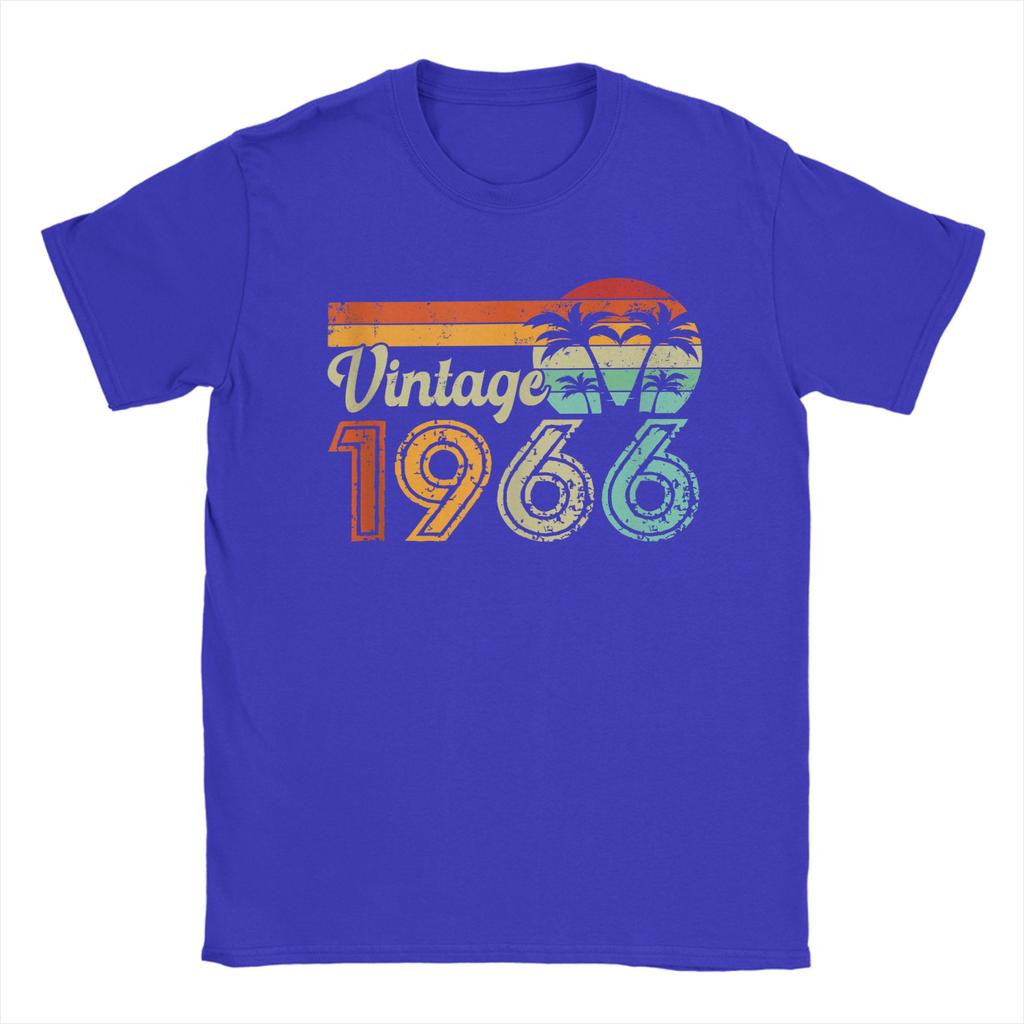 Vintage Vintage 1966 Made in 1966 Retro 60th Birthday Gift TShirt Men Cotton T Shirt Short Sleeve Tee Shirt Gift Idea Clothes