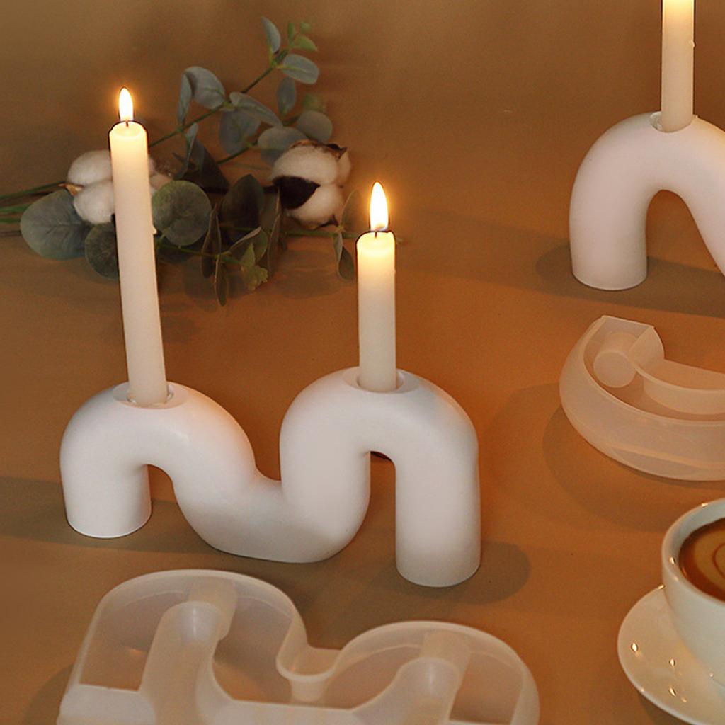 Reusable Silicone Candle Molds Set Arched Shapes Candle Ornament Mold for DIY Candle Making and Craft Projects