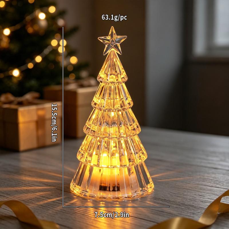 Christmas Tree Night Light Glow In The Dark Crystal Christmas Tree Lamp Christmas Desktop Ornaments Xmas Navidad Decoration