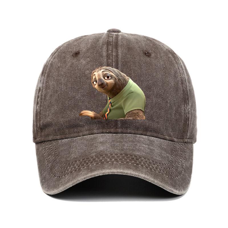 Cartoon Zootopia Three-toedSloth Baseball Cap Couple Women Print Trucker Hat Summer Casual Outdoor Dropshipping Baseball Caps