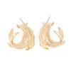 Metal Embossed Fish Shape Animal Geometric Earrings Women's Exaggerated Pop Dangle Earrings Banquet Jewelry Accessories Digadagu