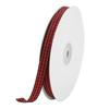 100yd Red Black Plaid Ribbon Lattice Design Smoother Texture Plaid Ribbon Wired for Gift Wrapping