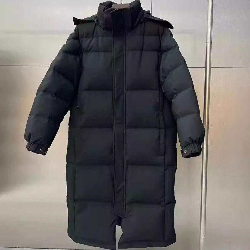 

Унисекс пуховик выше колена 2025 года с 90% пуха белой утки, зимний парный стиль 3XL