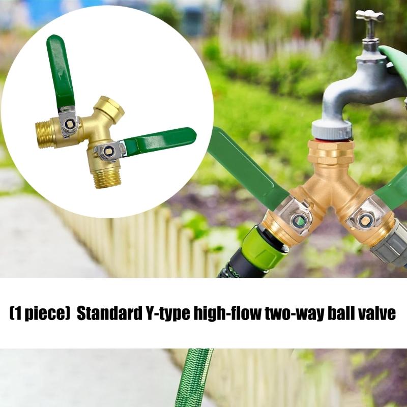 Strong Brass Y Style 2 Way Ball Valves with Corrosion Resistance Universal Pipe Fitting Valves Uprades for Home Heating